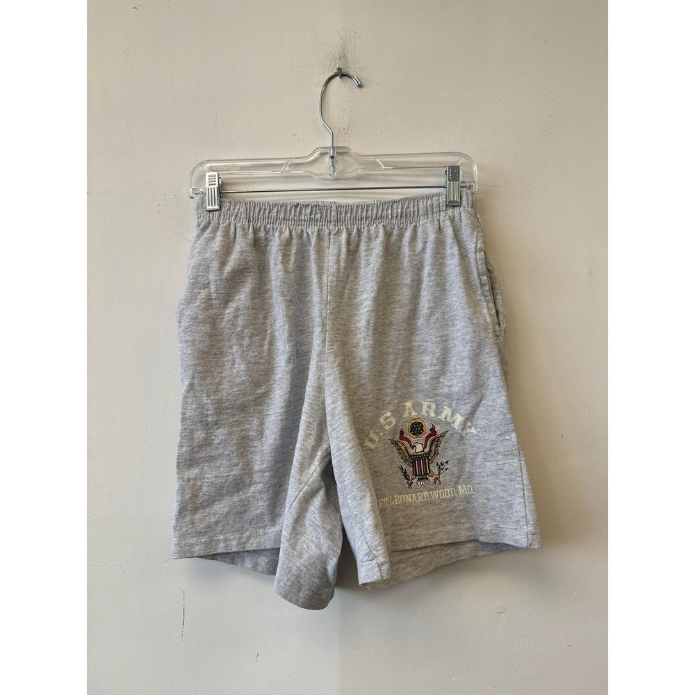 Vintage Jostens Sportswear Shorts Mens Medium Gray U.S. Army Ft Leonard Wood USA